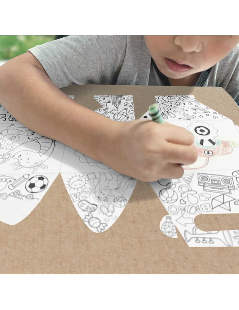 Box Lunch Draw Box con Crayones Incluidos