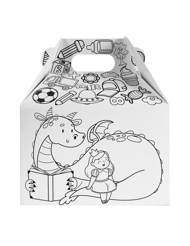 Box Lunch Draw Box con Crayones Incluidos