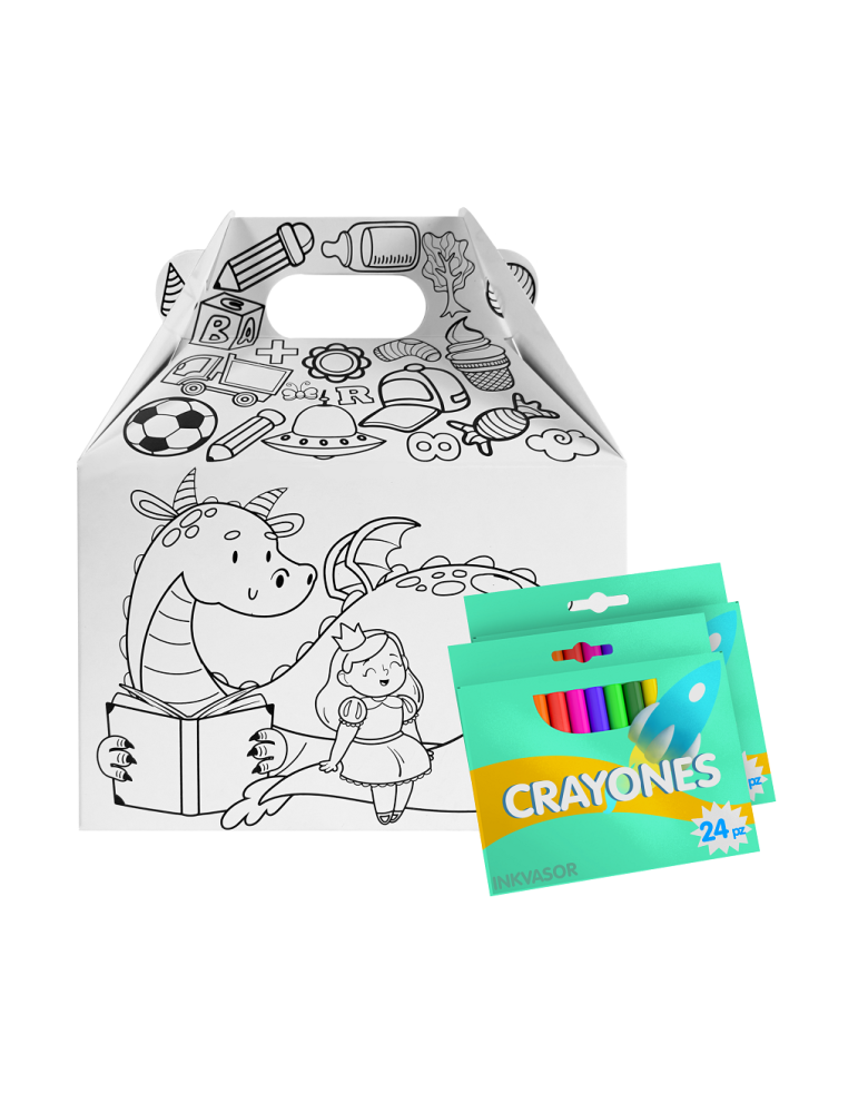 Box Lunch Draw Box con Crayones Incluidos