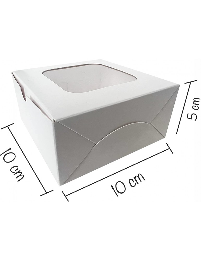 Caja Blanca para Galletas con Ventana de Acetato (50 PZS)