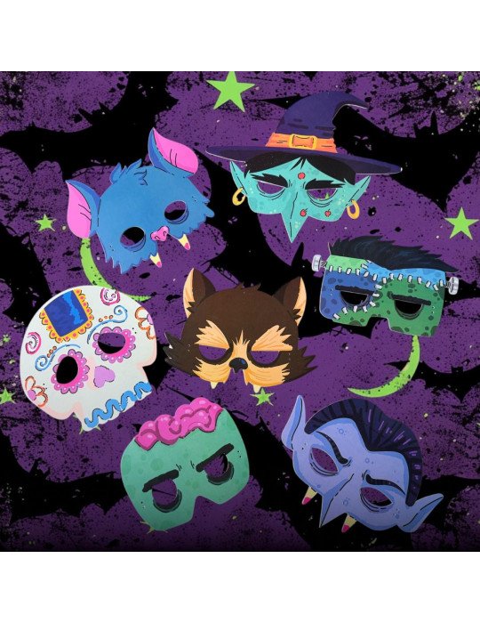 Antifaces para día de muertos, Halloween