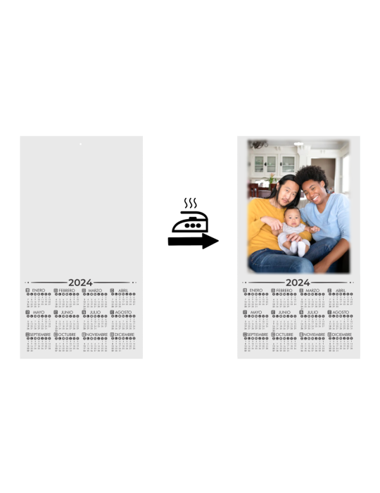 Calendario 2025 De Pared Para Sublimar Acabado Brillante