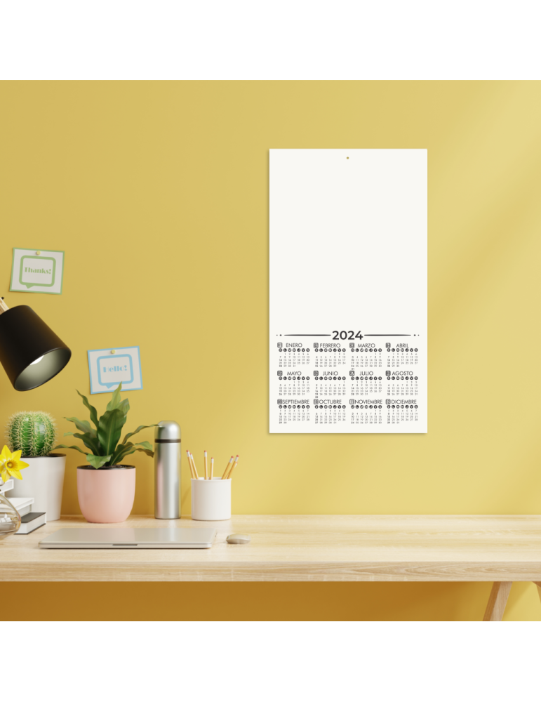 Calendario 2025 De Pared Para Sublimar Acabado Brillante