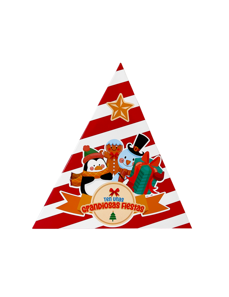 Caja Triangular para Regalo Navideño
