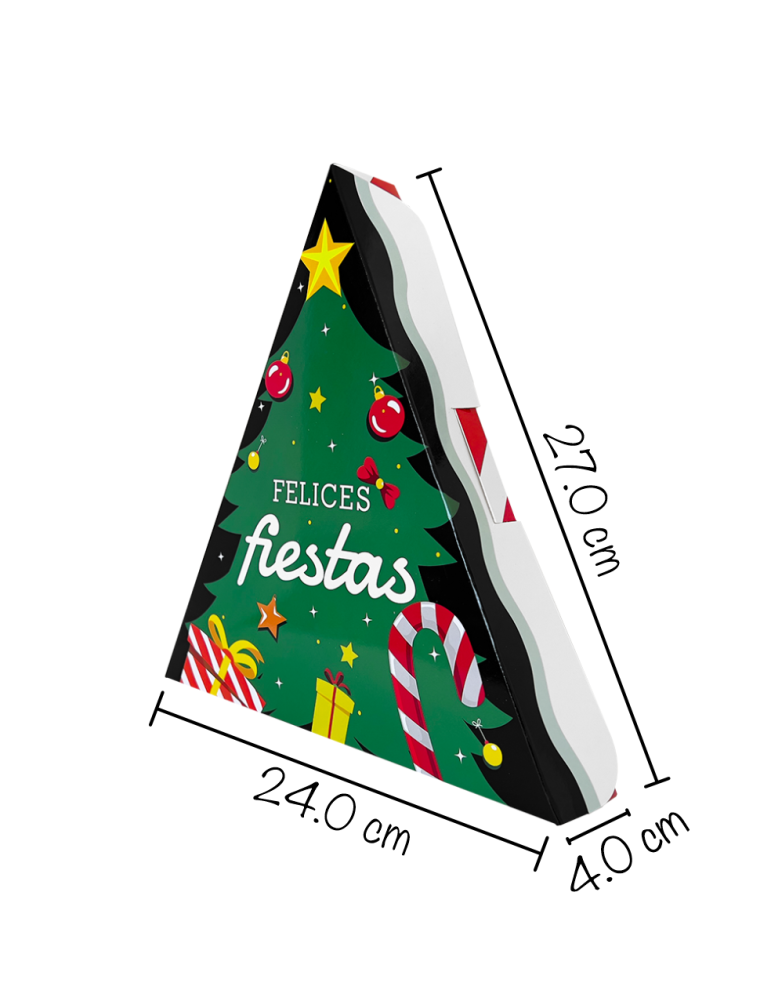 Caja Triangular para Regalo Navideño