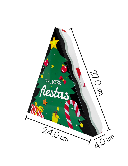 Caja Triangular para Regalo Navideño