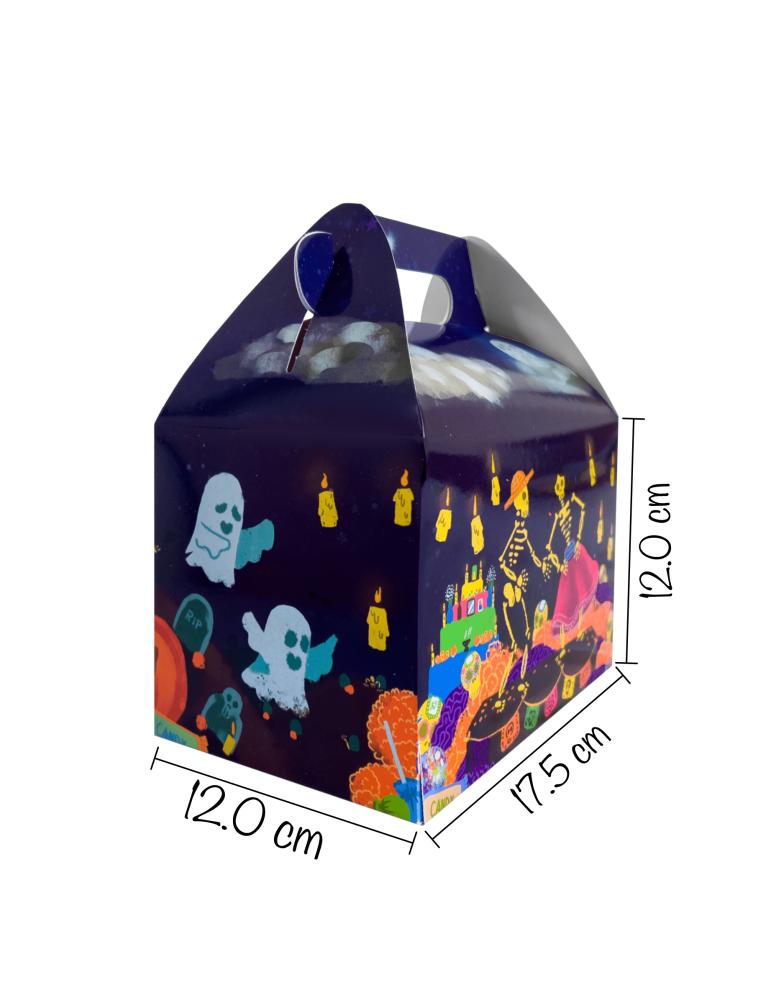 Caja Tipo Box Lunch  Halloween - Día de Muertos
