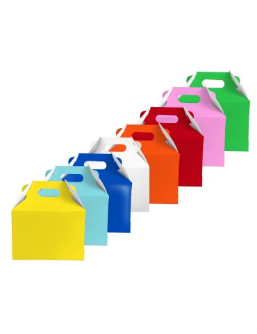 Paquete Multicolor Cajas de Cartón Boxlunch (48 Pzs, 8 colores)