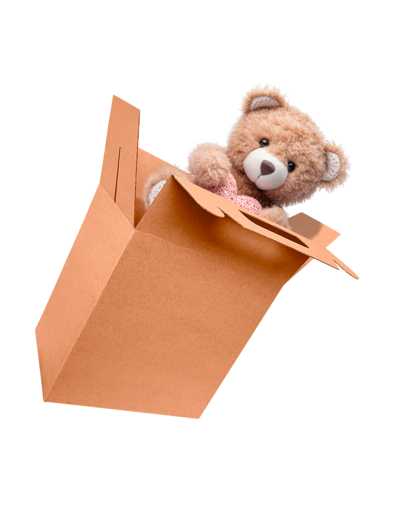 Caja de Cartón Microcorrugado Tipo Box Lunch Jumbo