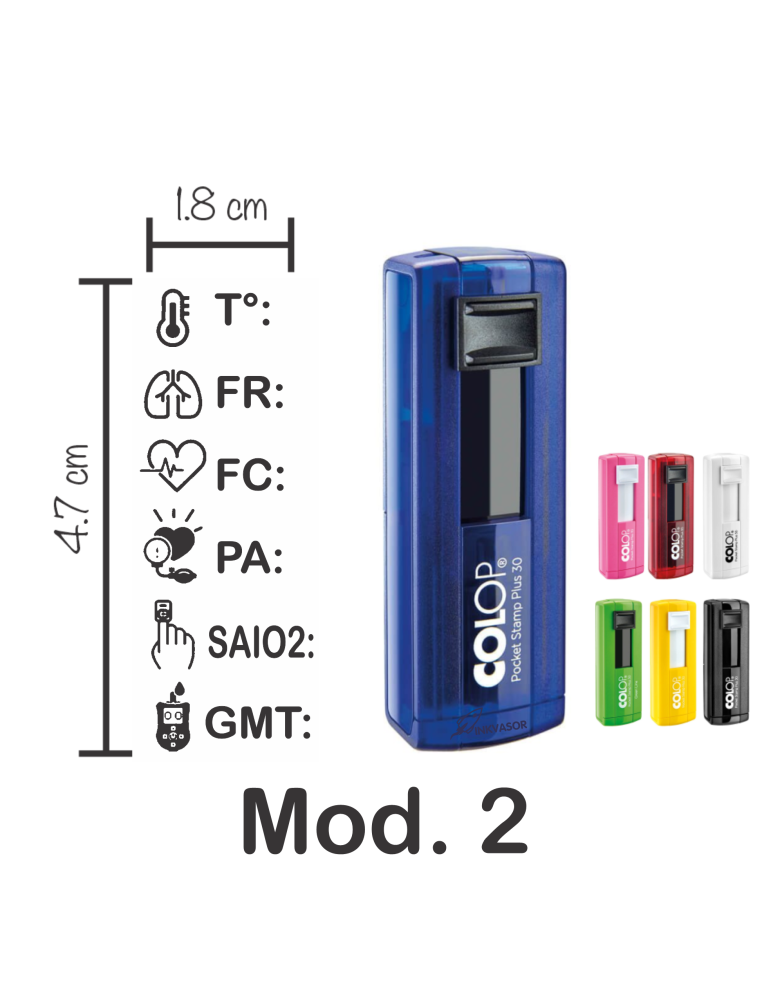 Sello Portátil Signos Vitales Para Enfermería (1.8x4.7cm)