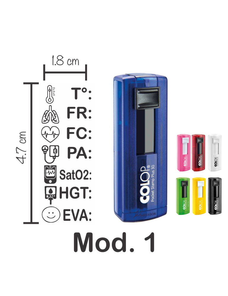 Sello Portátil Signos Vitales Para Enfermería (1.8x4.7cm)
