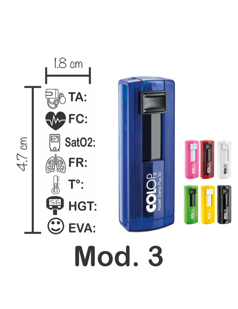 Sello Portátil Signos Vitales Para Enfermería (1.8x4.7cm)