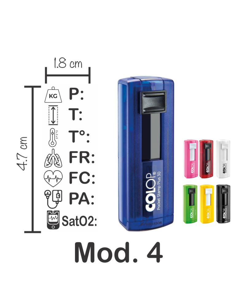 Sello Portátil Signos Vitales Para Enfermería (1.8x4.7cm)