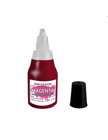 Frasco de Tinta para sellos Color Magenta - Rosa (25 ml.)