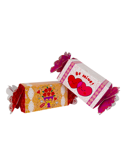 Caja Tipo Dulce San Valentín Dos Diseños