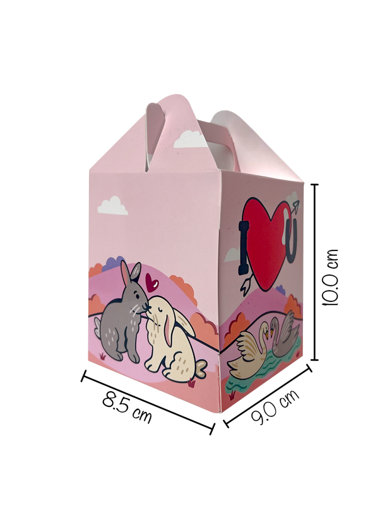 Caja Tipo Mini Box Lunch San Valentín
