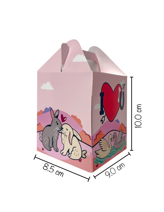 Caja Tipo Mini Box Lunch San Valentín