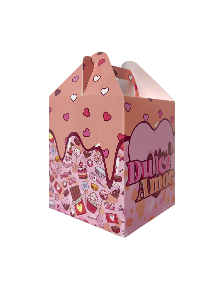 Caja Tipo Mini Box Lunch San Valentín