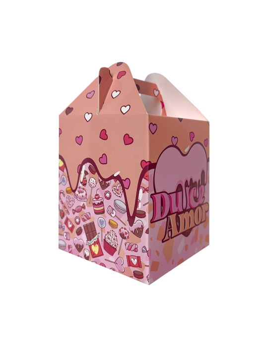 Caja Tipo Mini Box Lunch San Valentín