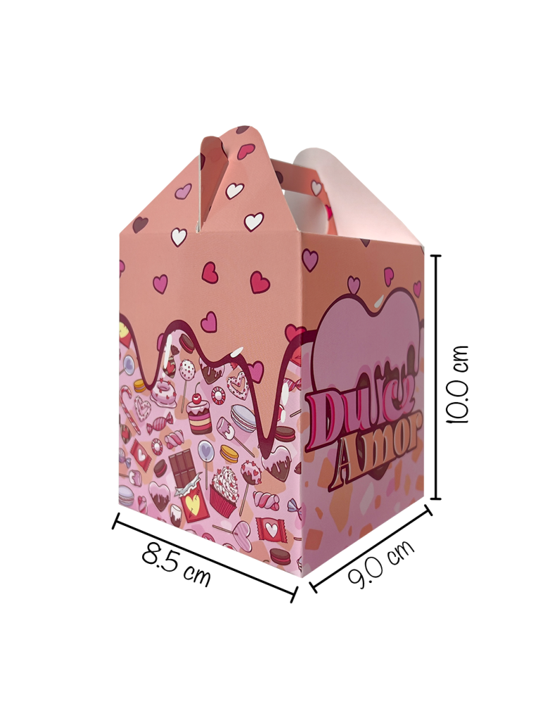 Caja Tipo Mini Box Lunch San Valentín