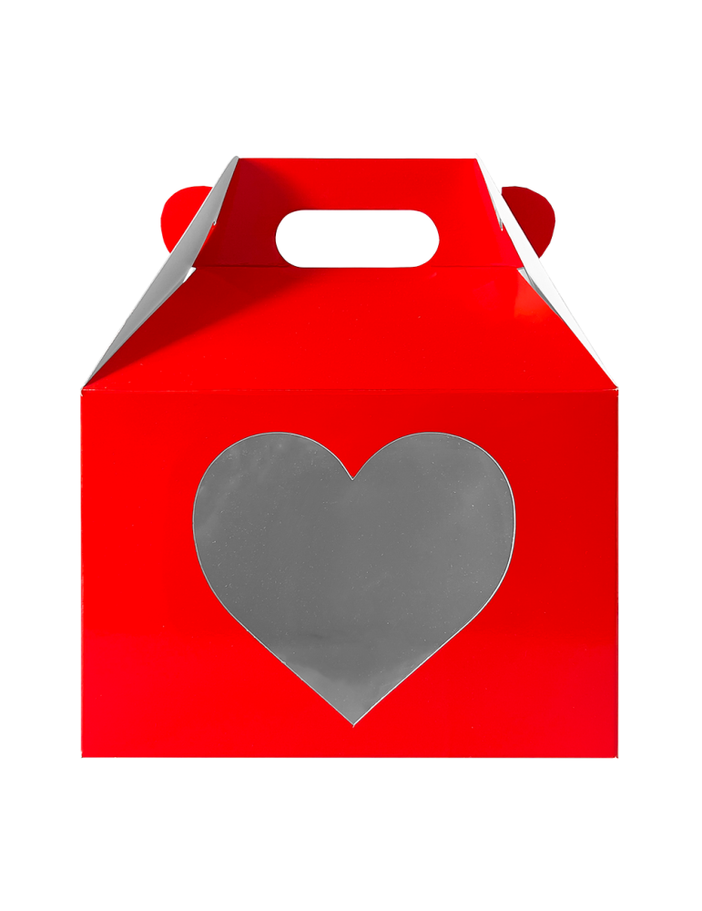 Caja Tipo Box Lunch Mediana Ventana Corazón