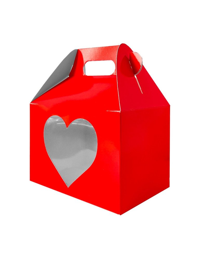 Caja Tipo Box Lunch Mediana Ventana Corazón