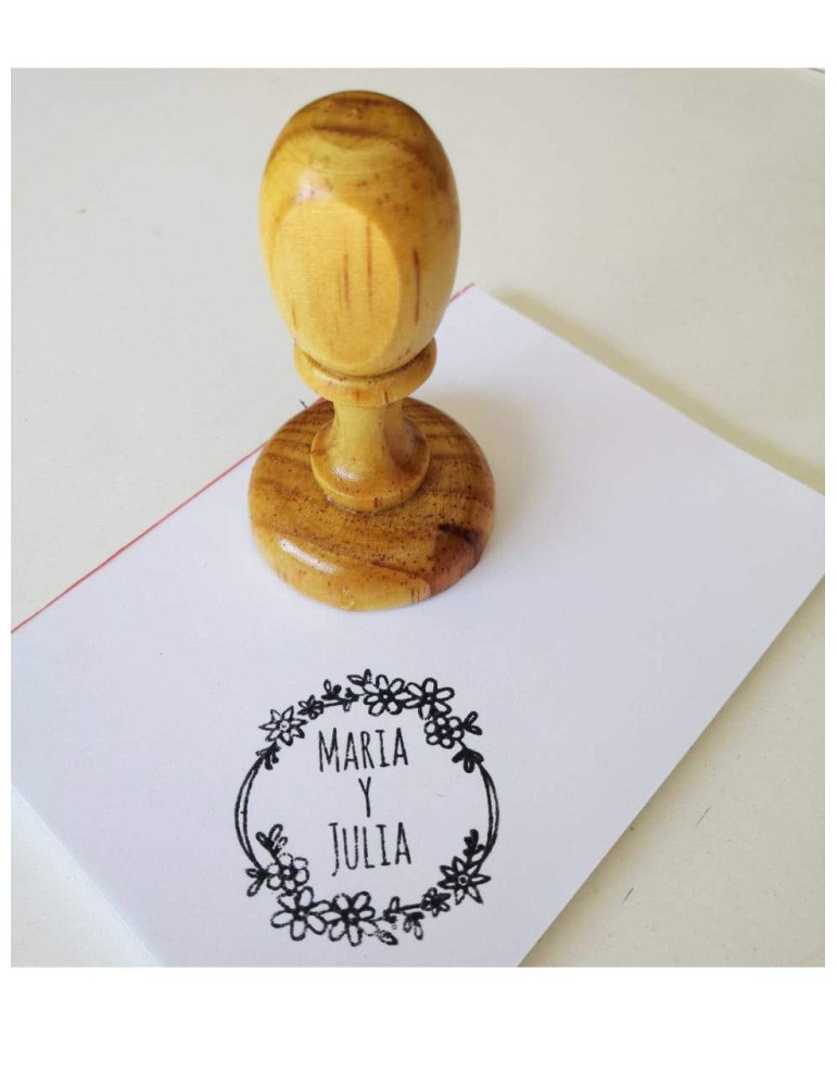 Sello Base Circular De Madera 5cm Ø