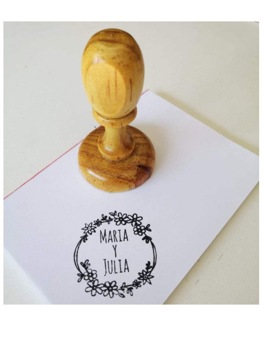 Sello Base Circular De Madera 5cm Ø