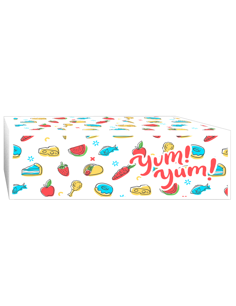 Caja Para Snacks Diseño Yum Yum