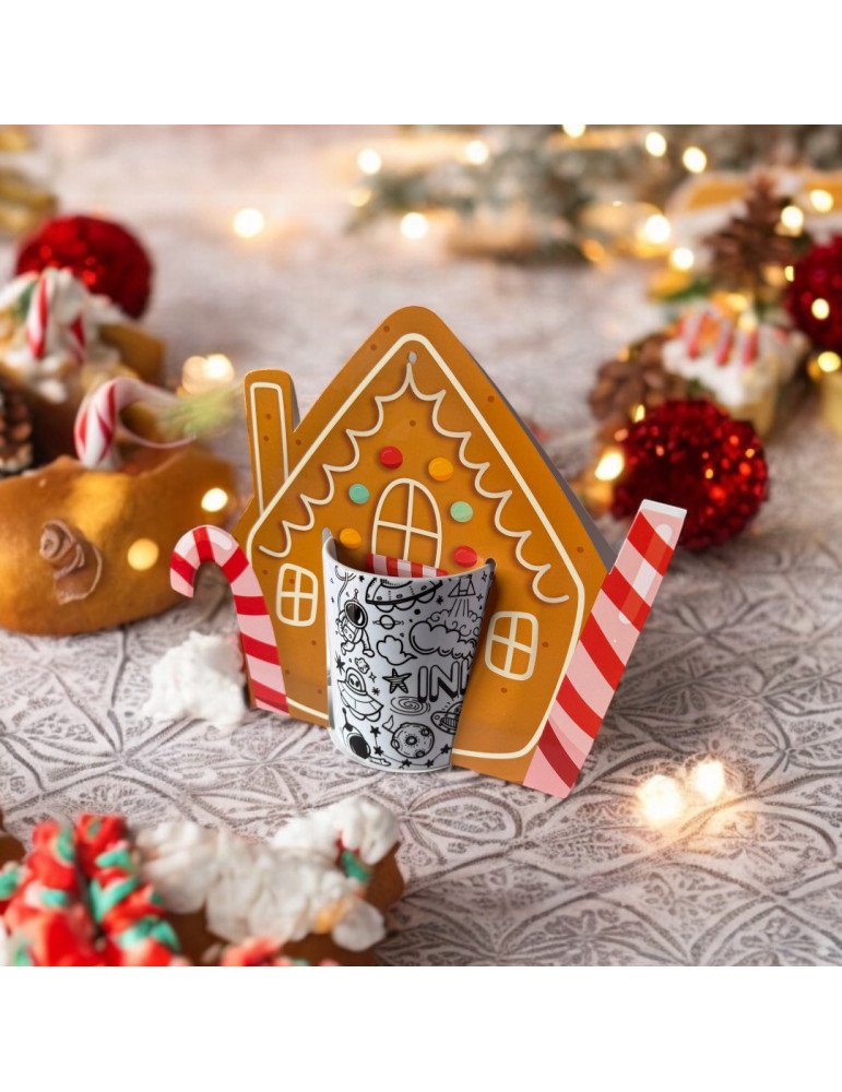 Caja Tipo Asa / Blister Para Taza Diseños Navideños