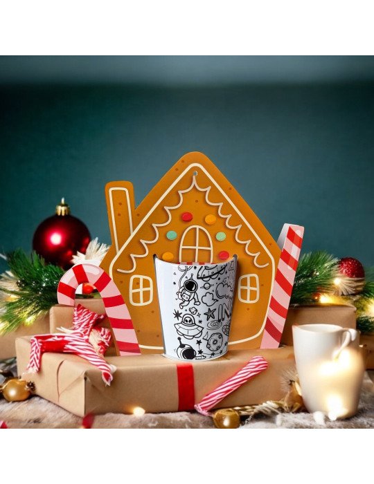 Caja Tipo Asa / Blister Para Taza Diseños Navideños