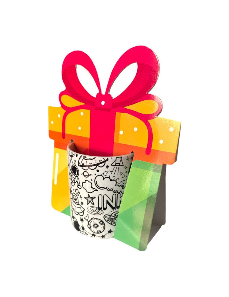 Caja Tipo Asa / Blister Para Taza Diseños Navideños