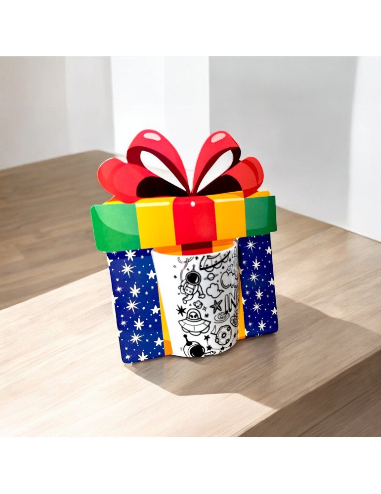 Caja Tipo Asa / Blister Para Taza Diseños Navideños