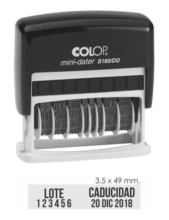 Sello Autoentintable Fechador-Numerador (Caducidad-Lote)
