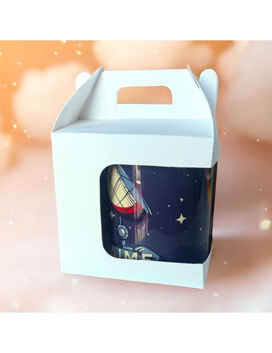 Caja Con Asas y Ventana Para Taza De 11 Oz