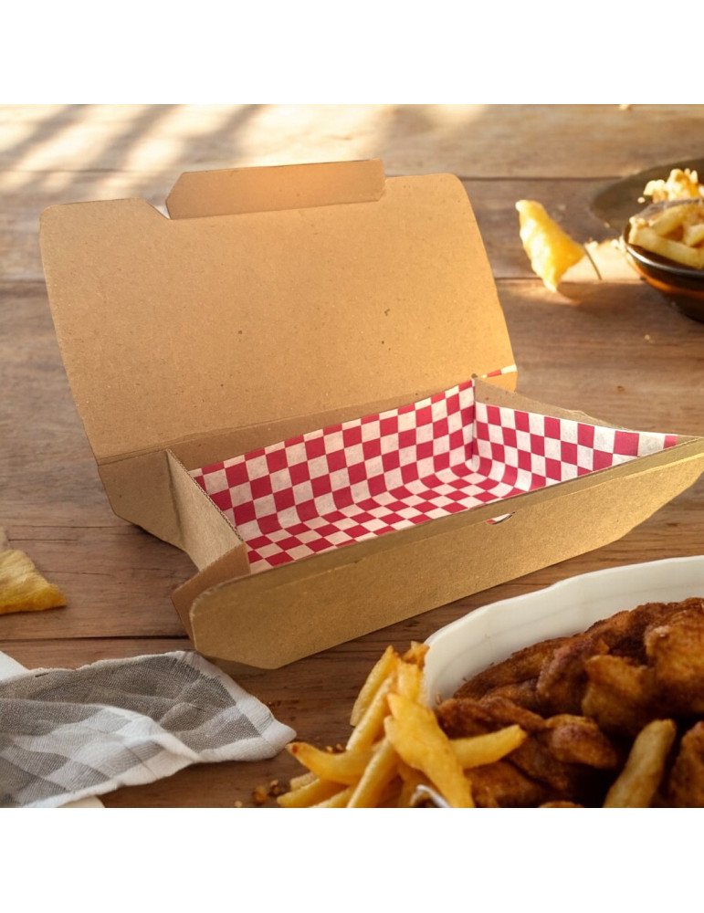 Caja de Cartón Para Snacks y Alimentos, con papel