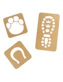 Stencil De Huellas - Pack De 6 Piezas - 3 Diseños