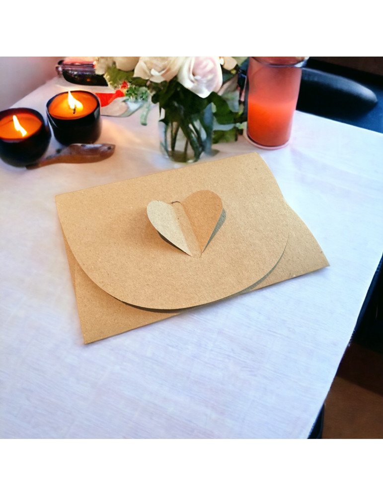 Sobre Corazón Kraft Para Toda Ocasión