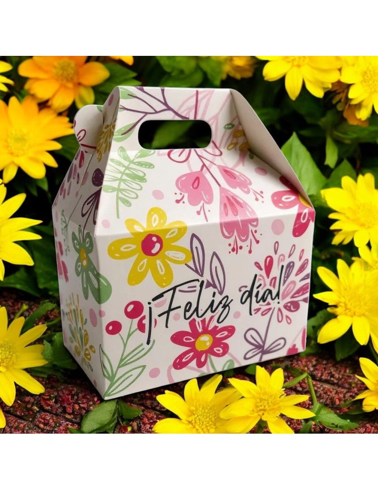 Caja Tipo Box Lunch Mediana Floral