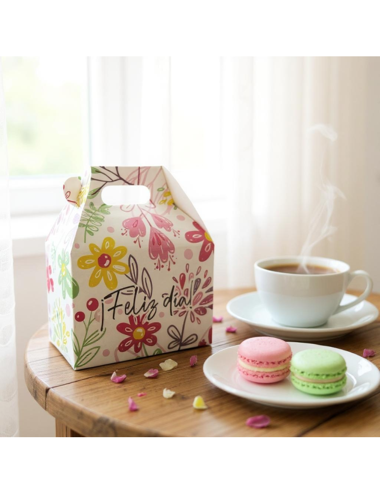 Caja Tipo Box Lunch Mediana Floral