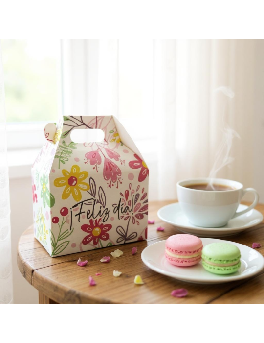 Caja Tipo Box Lunch Mediana Floral