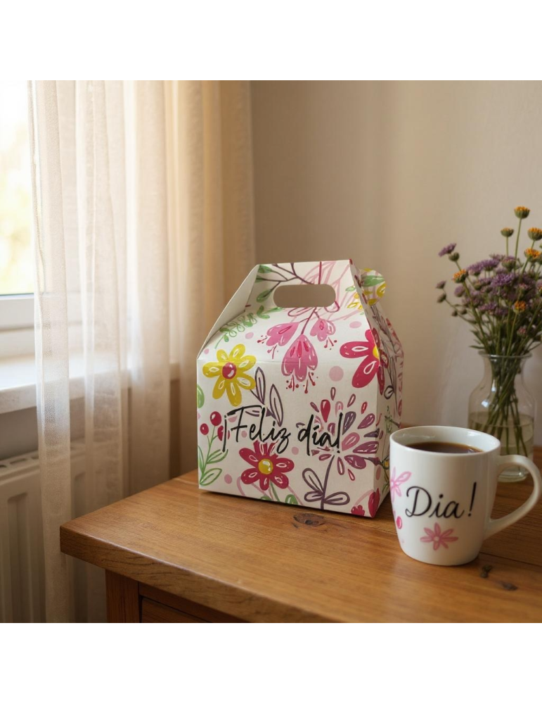 Caja Tipo Box Lunch Mediana Floral