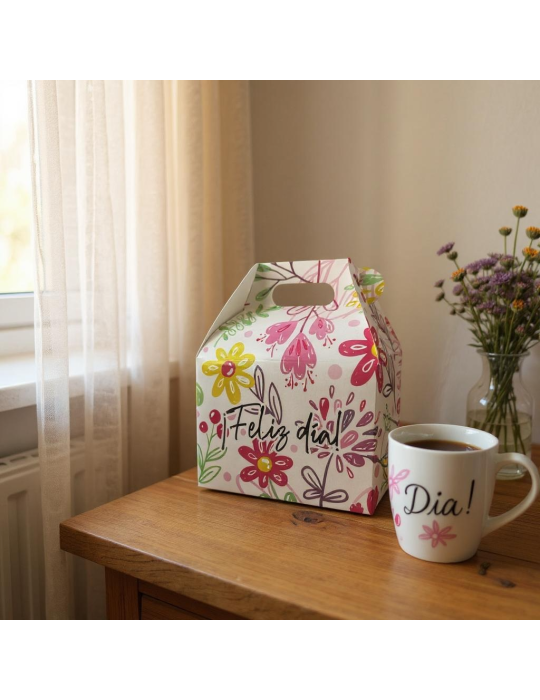 Caja Tipo Box Lunch Mediana Floral