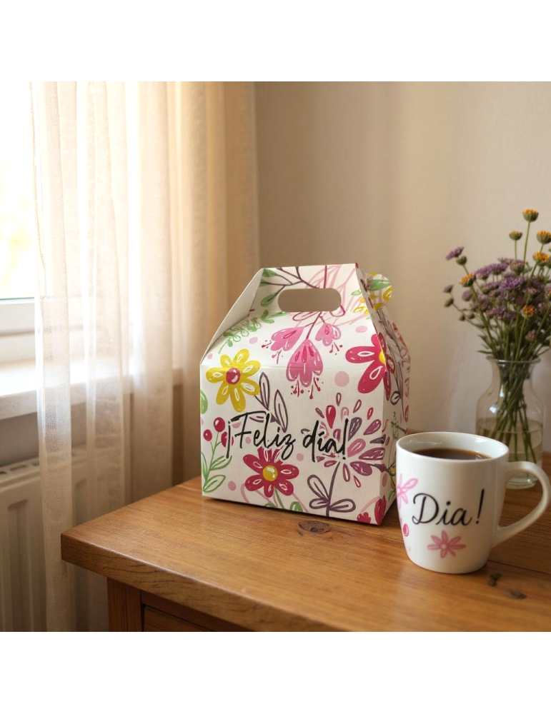 Caja Tipo Box Lunch Mediana Floral