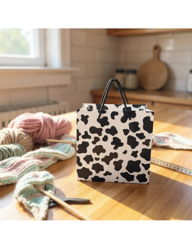 Bolsa Tipo Boutique con Cordón Diseño Vaca