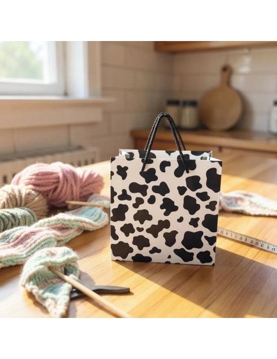 Bolsa Tipo Boutique con Cordón Diseño Vaca