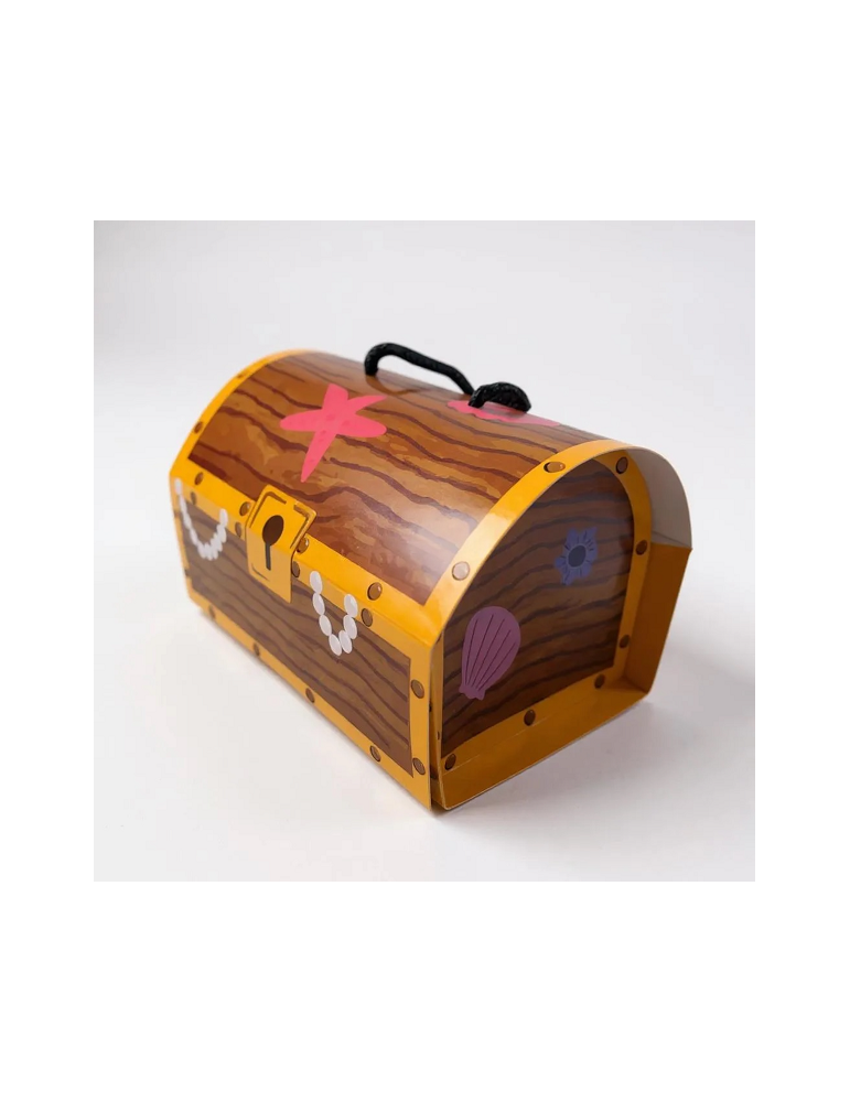 Caja Tipo Dulcero Cofre Del Tesoro Con Cordón