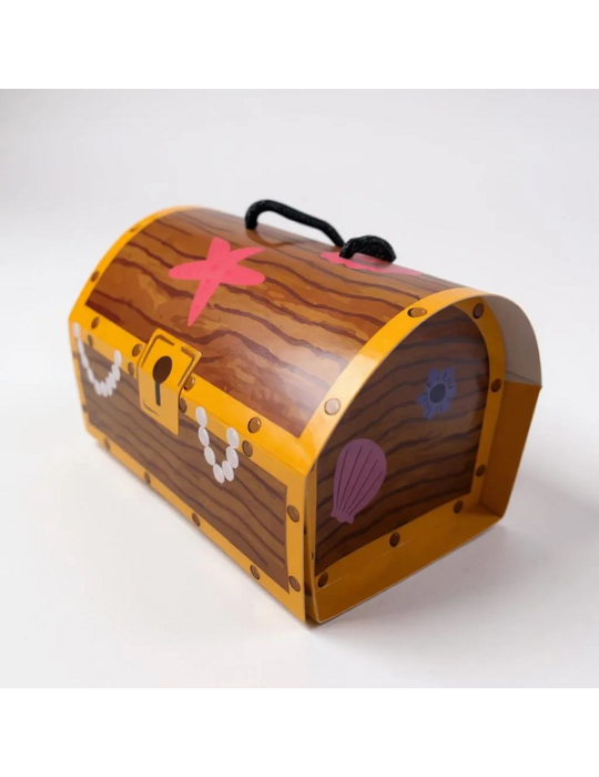 Caja Tipo Dulcero Cofre Del Tesoro Con Cordón