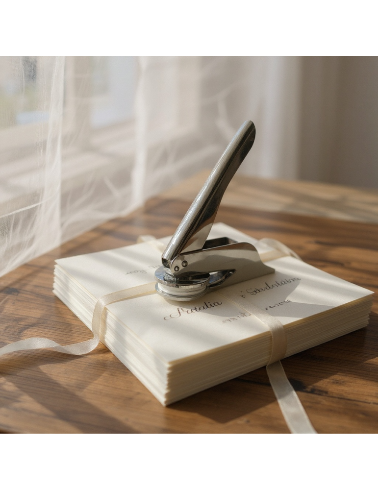 Sello Seco Económico Personalizado Inkvasor 4cm Diámetro