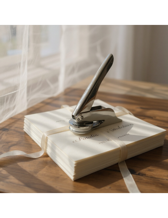 Sello Seco Económico Personalizado Inkvasor 4cm Diámetro